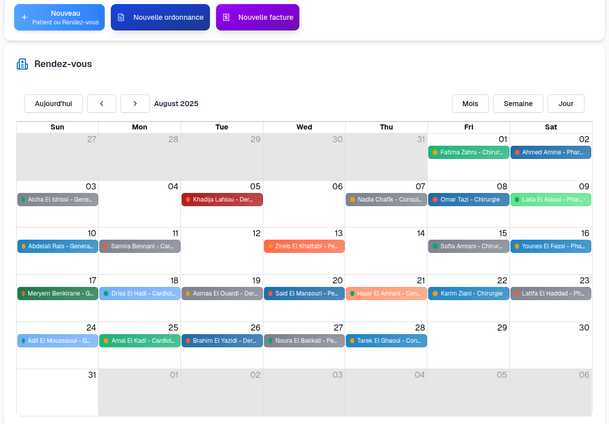 📅 Gestion des rendez-vous
